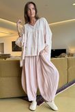Noa Linen Blend Sia Barrel Trouser Rose